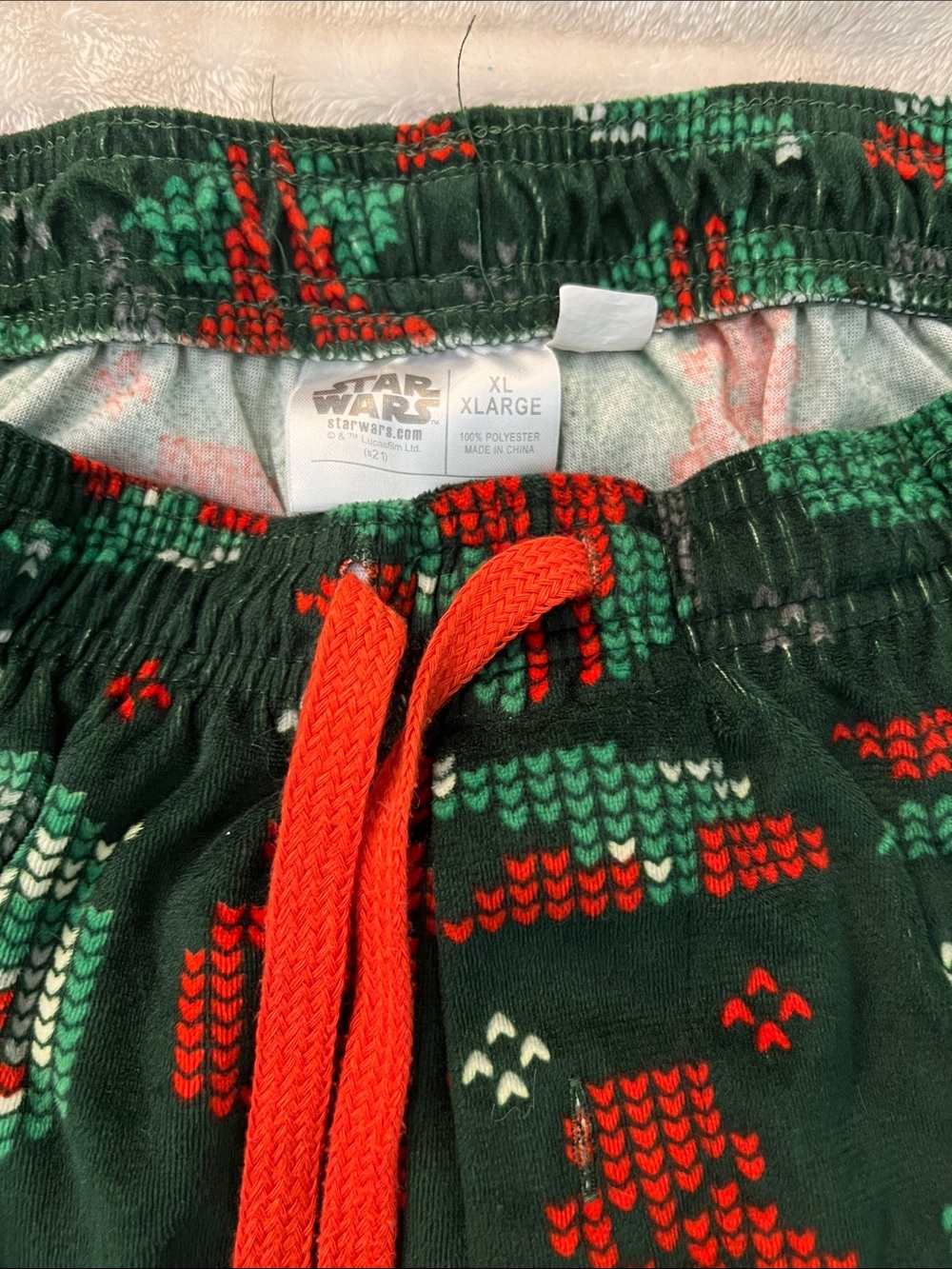 Star Wars Green & Red Holiday Lounge Bottoms